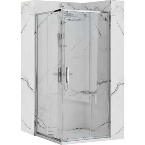 CABINE DE DOUCHE REA PUNTO 80X80 + RECEVEUR SAVOY NOIR (1/5)