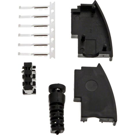 Helos tae stecker: tae 6 f, schwarz, lose