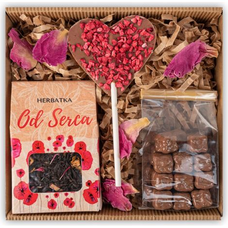 Geschenkset zum Frauentag, Valentinstag, Tee, Schokolade, Süßigkeitenbox (1/5)