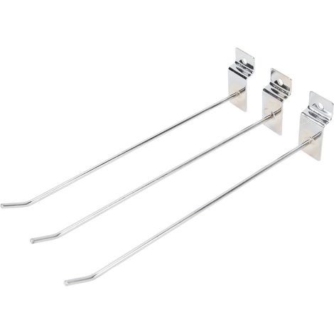 50 crochets pour panneau rainuré 20cm 3,3mm alliage d'aluminium support mural suspendu maison centre commercial lot de 50 (1/5)