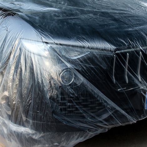 Housse de voiture universelle transparente imperméable anti-poussière légère protection UV fine portable couverture de pluie pour auto type3 (1/5)