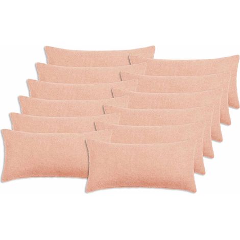 vidaXL Funda de almohada 12 pcs HEERLEN Rosa 40 x 80 cm Bouclé (1/5)