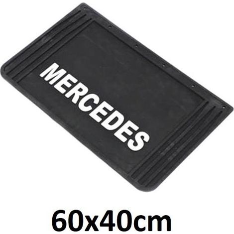 Presse garde-boue Mercedes 3D 40x60cm, écriture blanche en relief