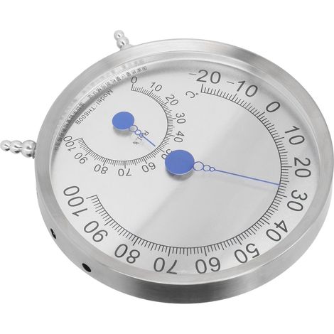 Rundes Edelstahl-Thermometer, wasserdicht und hitzebeständig, mit Halterung (1/5)
