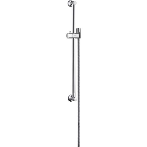 hansgrohe Unica barra de ducha Clásica de 65 cm con manguera de ducha, 27617, color: Níquel Cepillado - 27617820 (1/3)