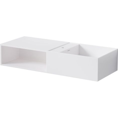 Steinberg Serie 443 Lavabo mural, con compartimento abierto a la