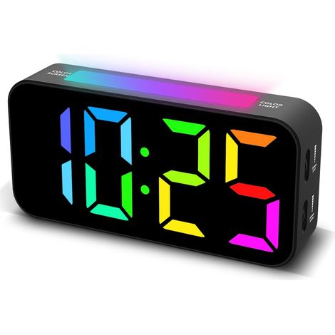 Symphony RGB-Nachtlicht, LED-Wecker, farbig beleuchtete Digitaluhr mit Rassel (1/5)