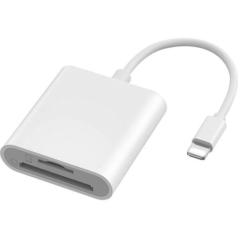 Universeller Speicherkartenleser für schnelle Foto- und Videoübertragung, Plug-and-Play-Adapter für iPhone/iPad und weitgehend kompatibel mit Digitalkameras.