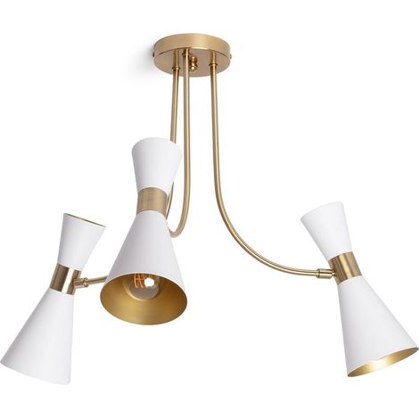 Plafonnier Métal Jigger 3 Spots Blanc (1/5)