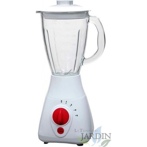 Batidora de Vaso 550W, 1.5 Litros, 4 Velocidades y Jarra de Cristal - Ideal para Smoothies y Bebidas Frías