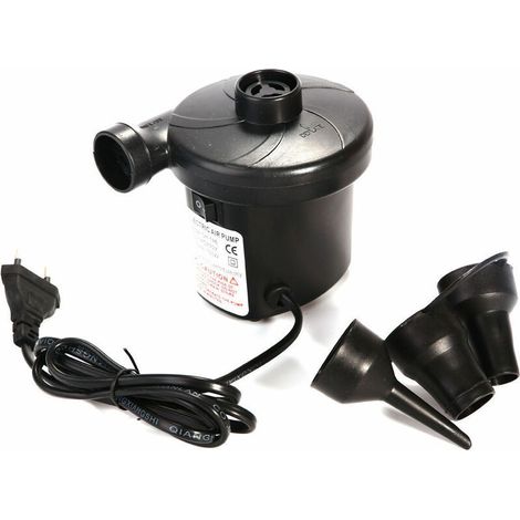 Aqrau Degonfleur Electrique / Pompe Electrique Gonfleur, avec 3 Buses pour Matelas Gonflable, Camping, Coussin Gonflable, Lit, Bateau (1/5)