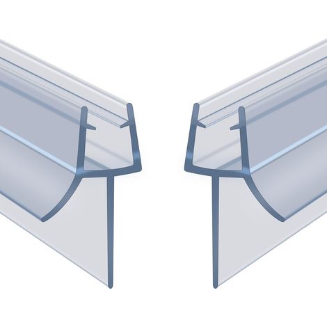 Joint de Douche pour Paroi en Verre, 40CM 2PCS Barrière de Douche, Joint Porte Douche pour Vitre 4-6mm, Joint d'Étanchéité Cabine Douche Barrière Pliable, PVC Extra-épais (Transparent) (1/5)