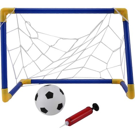 Ensemble de buts de football pliables miniatures avec pompe, en plastique (cadeau) (1/5)