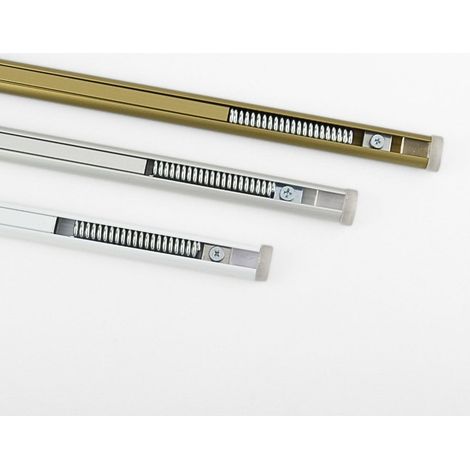 TENDAGGIMANIA Astine per Tende a Pressione Bronzo - Misura 56-90 cm - 1 PEZZO-Bacchetta a molla Estensibile in Alluminio- Bastone per Tende a Vetro Allungabile