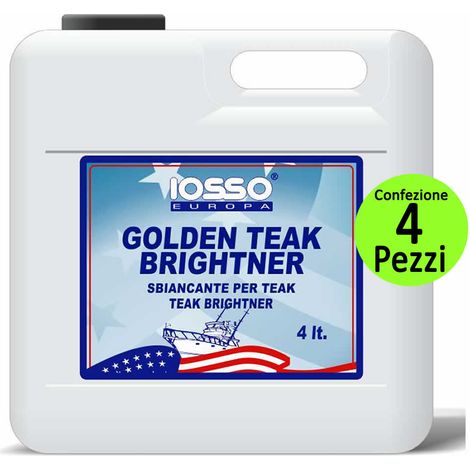 Multipack 4 pz iosso golden teak brightner sbiancante per legno litri 4