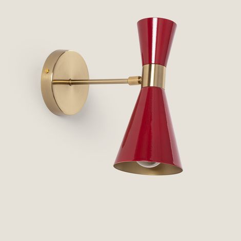 Lámpara de Pared Metal Direccionable Jigger Rojo
