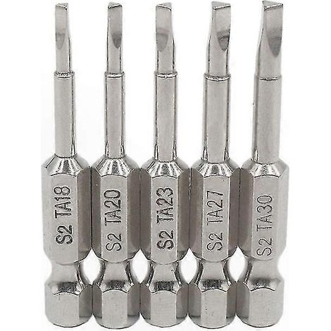 Set mit 5 dreieckigen magnetischen Schraubendreherbits aus S2-Stahl, Sechskantschaft von 1,8 bis 3 mm, Länge 50 mm (1/5)