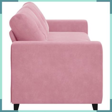 4105137 Canapé Rose 221 x 80 x 80 cm Velours polyester (1/5)