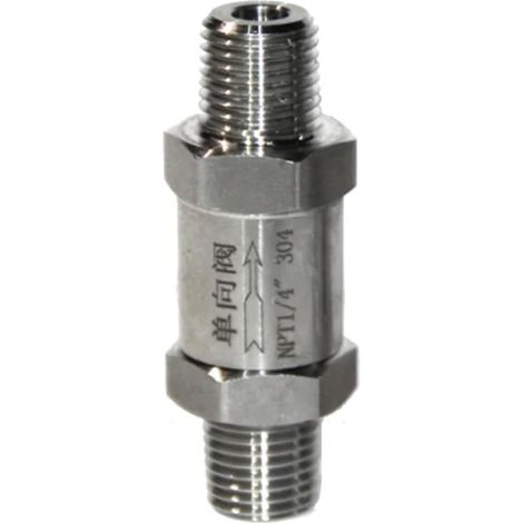 Clapet anti-retour à sens en acier inoxydable 304 filetage (1/4)