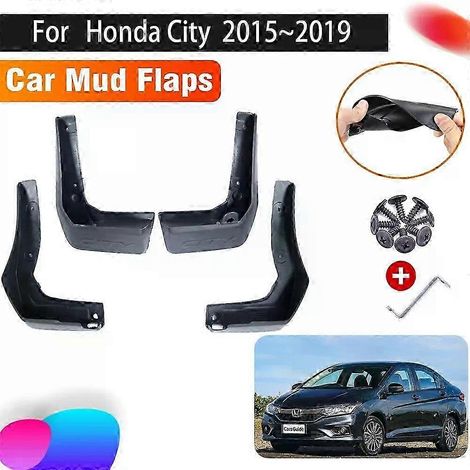Ensemble de 4 garde-boue compatibles avec Honda City, Grace, Ballade, Gienia, GM4, 5, 6, 7, 8 et 9 (modèles 2015-2019) - garde-boue avant et arrière (1/5)