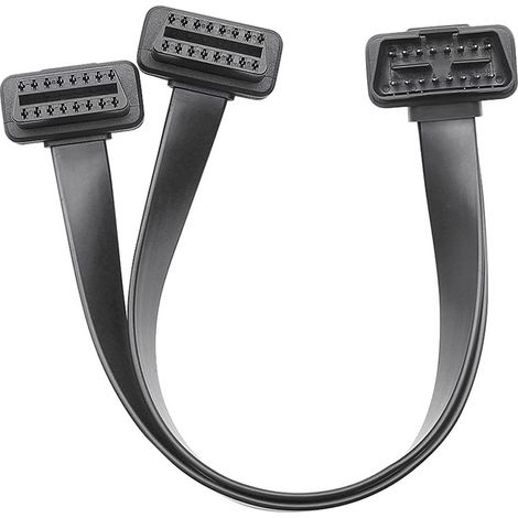 Câble d'extension OBD pour voiture de 30 cm, 1 à 2, connecteur 16 broches, câble de conversion OBD2 complet avec noyau/pi (1/5)