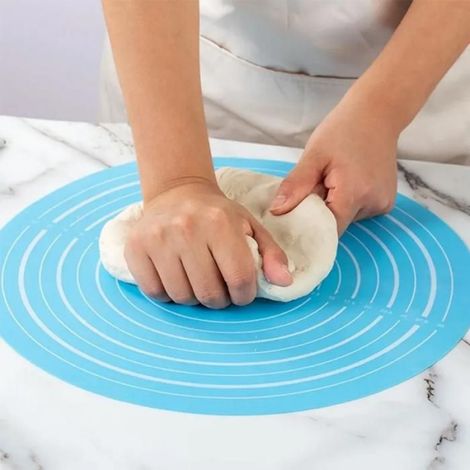 Tapis De Cuisson - Silicone Rond 30 Cm - Pour Plateau Tournant Gateaux - Antiadhésif Antidérapant Avec Échelle De Mesure - 1 Pièce (1/4)