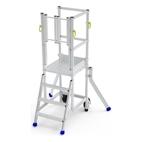 Scaletta con piattaforma - 2 gradini - Altezza di piatteforma 0.50m - ER2SL-SPG