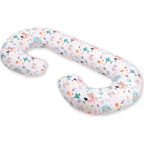 Almohada de embarazo tipo C, funda extraíble para embarazadas, para lactancia - ositos azules (1/4)