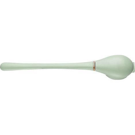 Brosse de toilette innovante, légère et luxueuse en silicone vert clair avec ouverture et fermeture automatiques pour un nettoyage en profondeur.