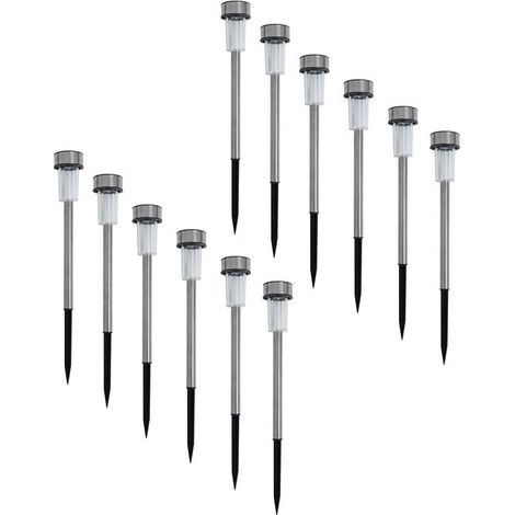 Solarleuchte Solarlampe Außenleuchte 12er LED Garten-Leuchte Bodenbeleuchtung