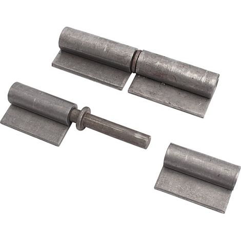 Charnière noire à ailettes soudées 80x30x3x8mm