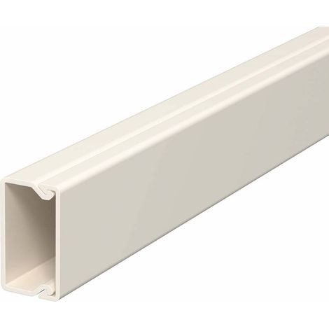 OBO Bettermann Goulotte murale et de plafond avec perforation de fond 15x30x2000 Polychlorure de vinyle blanc crème RAL 9001, 6025013 (1/2)
