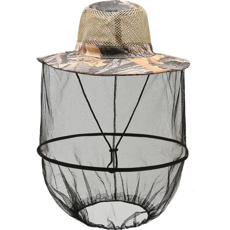 Chapeau d'apiculteur Moustiquaire Casquette de protection solaire Extérieur Pêche Jardinage Camping-1pc (1/2)