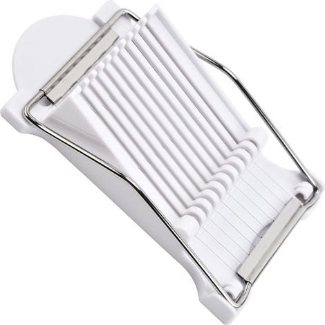 Trancheuse à Viande Luncheon,Egg Slicer Trancheuse Polyvalente en Fils d'acier Inoxydable,Trancheuse à Jambon Luncheon Meat, Trancheuse à Fromage à Pâte Molle,Blanc (1/5)