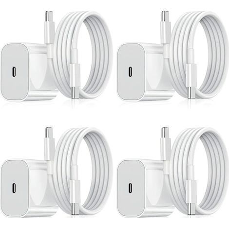 Lot de 4 chargeurs pour Samsung - Chargeur rapide - Adaptateur + câble 20 W Blanc Taille unique (NT) (1/5)