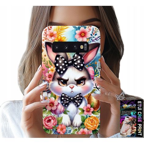 Custodia per Samsung Galaxy S10 Plus - Coniglietto pasquale, lepre, uova + lamina (1/5)
