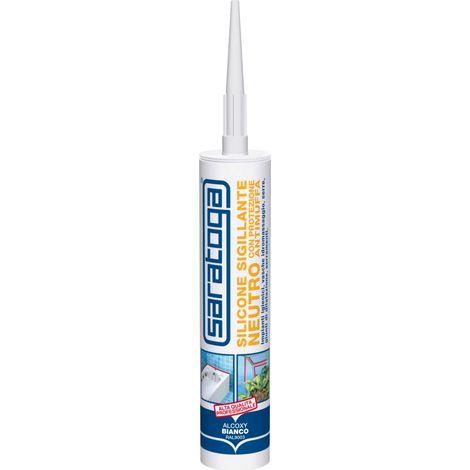 silicone neutro colore bianco 280 ml - saratoga.