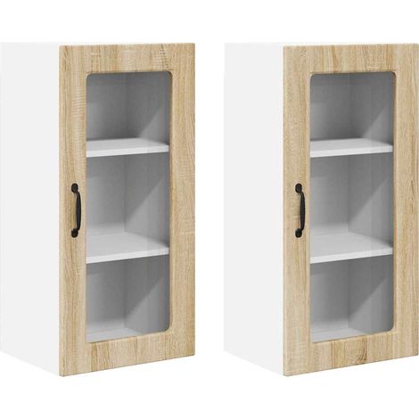 Meubles de Rangement,Armoire de cuisine 2 pcs Chêne Sonoma 40 x 31 x 80 cm CFW851152 (1/5)