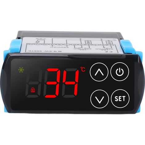 EW-988TK Thermostat Régulateur PID Chauffage/Refroidissement, Contrôleur de Température Digital à Toucher, Affichage LCD, AC220V (1/5)
