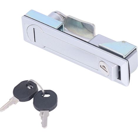 Verrou de poignée de porte camping-car avec 2 clés, alliage de zinc chromé, serrure de sécurité pour caravane, bateau, yacht (1/5)