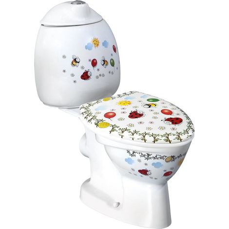 KID Toilettes rapprochées pour nourrissons, siphon en P, à motifs (1/5)