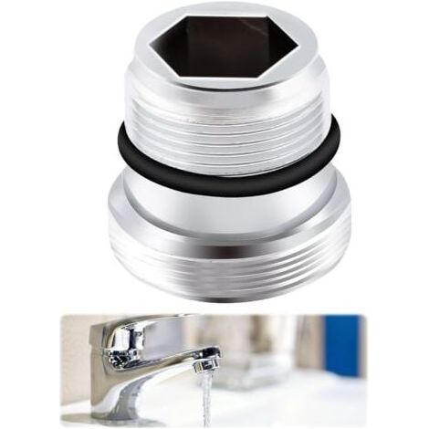Adattatore per miscelatore da M18,5 a M22 compatibile con IKEAGROHE Neo per rl e altri connettori per rubinetti in metallo per collegare gli aeratori al rubinetto (1/5)
