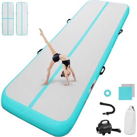 Aufblasbare Airtrack, 3-6 m – Turnmatte, 10/20 cm, mit Elektropumpe – für Gymnastik, Tumbling, Yoga und Taekwondo (1/5)