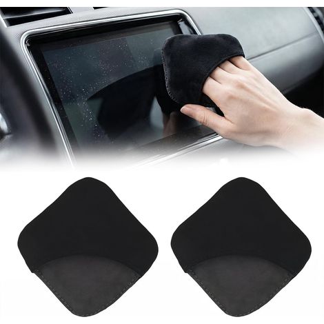 2 Chiffon Nettoyage pour Écrans Voiture Microfibre Ecran Carré 9.5x9.5 Cm Utilisation à Sec et Humide,Anti-Buée,Réutilisable,Anti-Rayures,Résistant,Facile À Utiliser,Chiffon,Facile À Transporter (1/5)