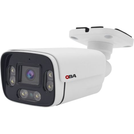 OBA-EC400 "Telecamera 4MP bullet con PoE e rilevamento persona, impermeabile IP66, visione notturna 30m, audio Micro SD"