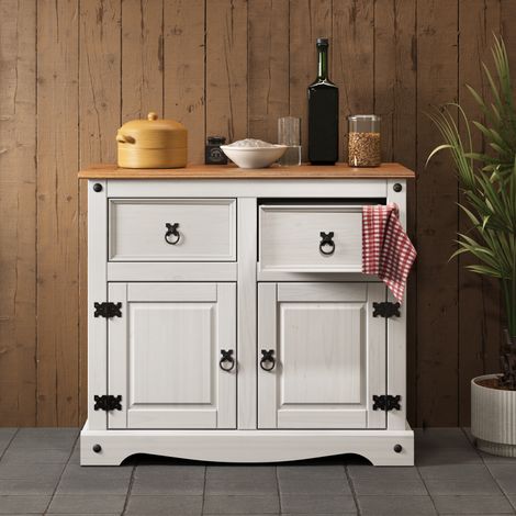 Corona White 2 Door 2 Drawer Sideboard (1/4)