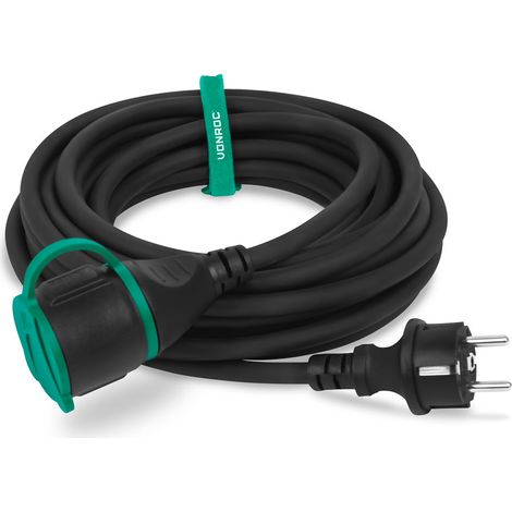 Vonroc PRO Verlängerungskabel 10m – IP44  Inkl. Kabelbinder