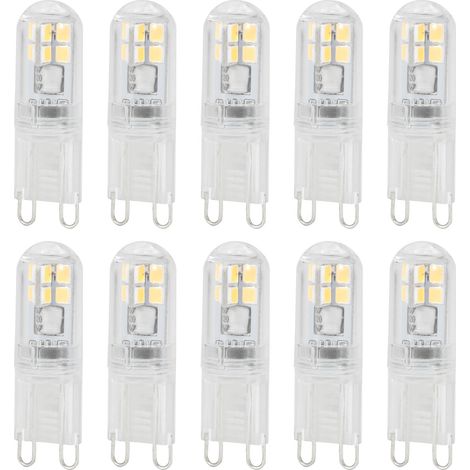 Lot de 10 ampoules G9 1,4W 16LED pour lustre, applique murale, pièces de remplacement, fournitures domestiques (1/5)