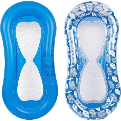 Matelas Gonflable Piscine Semi Immerge Maille Aqua Lounge avec TêTe à Flotteur Hamac Flottant, Bouee Piscine pour Adultes Plage ExtéRieur Lounger (1/5)
