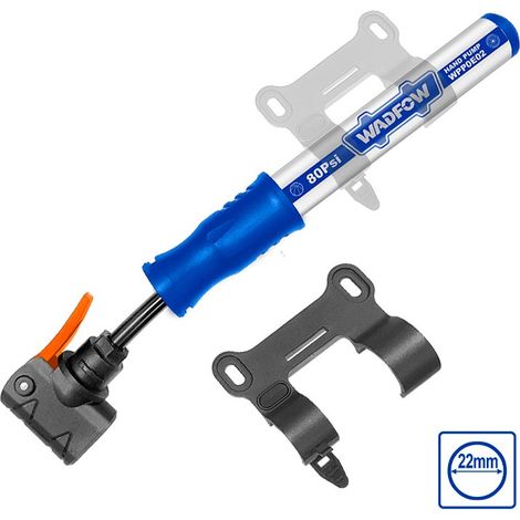 Mini bomba telescópica 5.5bar WADFOW, presión máxima 80 Psi, compatible con válvulas Schrader, Presta y Dunlop